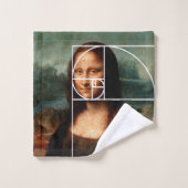 Leonardo da Vinci Mona Lisa Fibonacci sequentie Bad Handdoek (Wasdoekje)
