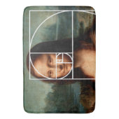 Leonardo da Vinci Mona Lisa Fibonacci sequentie Badmat (Voorkant Verticaal)