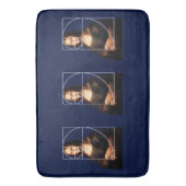 Leonardo da Vinci Mona Lisa Fibonacci sequentie Badmat (Voorkant Verticaal)