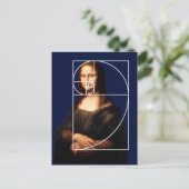 Leonardo da Vinci Mona Lisa Fibonacci sequentie Briefkaart (Staand voorkant)
