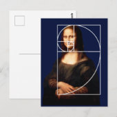 Leonardo da Vinci Mona Lisa Fibonacci sequentie Briefkaart (Voorkant / Achterkant)