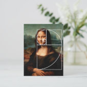 Leonardo da Vinci Mona Lisa Fibonacci sequentie Briefkaart (Staand voorkant)