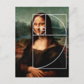 Leonardo da Vinci Mona Lisa Fibonacci sequentie Briefkaart (Voorkant)