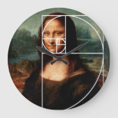 Leonardo da Vinci Mona Lisa Fibonacci sequentie Grote Klok (Voorkant)