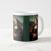 Leonardo da Vinci Mona Lisa Fibonacci sequentie Grote Koffiekop (Voorkant rechts)