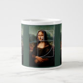 Leonardo da Vinci Mona Lisa Fibonacci sequentie Grote Koffiekop (Voorkant)