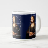 Leonardo da Vinci Mona Lisa Fibonacci sequentie Grote Koffiekop (Voorkant rechts)