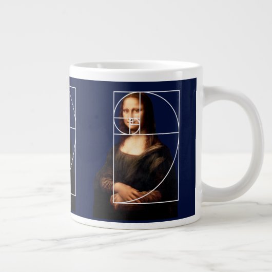 Leonardo da Vinci Mona Lisa Fibonacci sequentie Grote Koffiekop (Rechts)