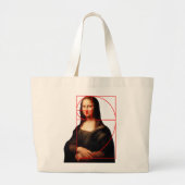 Leonardo da Vinci Mona Lisa Fibonacci sequentie Grote Tote Bag (Voorkant)