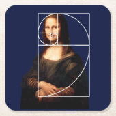 Leonardo da Vinci Mona Lisa Fibonacci sequentie Kartonnen Onderzetters (Voorkant)