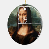 Leonardo da Vinci Mona Lisa Fibonacci sequentie Keramisch Ornament (Links)