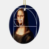 Leonardo da Vinci Mona Lisa Fibonacci sequentie Keramisch Ornament (Rechts)