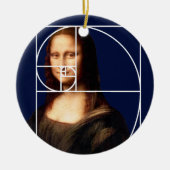 Leonardo da Vinci Mona Lisa Fibonacci sequentie Keramisch Ornament (Voorkant)