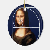 Leonardo da Vinci Mona Lisa Fibonacci sequentie Keramisch Ornament (Links)