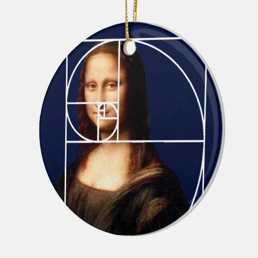 Leonardo da Vinci Mona Lisa Fibonacci sequentie Keramisch Ornament (Links)