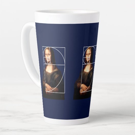 Leonardo da Vinci Mona Lisa Fibonacci sequentie Latte Mok (Linkerhoek)