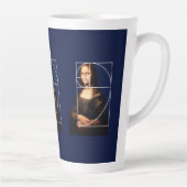 Leonardo da Vinci Mona Lisa Fibonacci sequentie Latte Mok (Rechts)