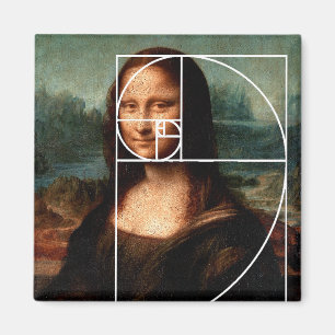 Leonardo da Vinci Mona Lisa Fibonacci sequentie Magneet