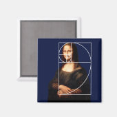 Leonardo da Vinci Mona Lisa Fibonacci sequentie Magneet (Voorkant / Achterkant)