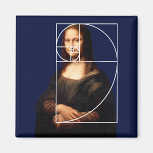 Leonardo da Vinci Mona Lisa Fibonacci sequentie Magneet