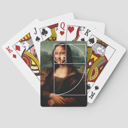 Leonardo da Vinci Mona Lisa Fibonacci sequentie Pokerkaarten (Achterkant)