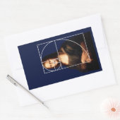 Leonardo da Vinci Mona Lisa Fibonacci sequentie Rechthoekige Sticker (Envelop)