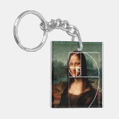 Leonardo da Vinci Mona Lisa Fibonacci sequentie Sleutelhanger (Voorkant Links)