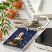 Leonardo da Vinci Mona Lisa Fibonacci sequentie Sleutelhanger (Voorkant Rechts)