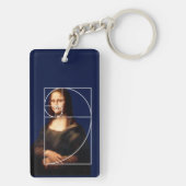 Leonardo da Vinci Mona Lisa Fibonacci sequentie Sleutelhanger (achterkant)
