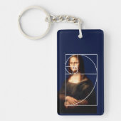 Leonardo da Vinci Mona Lisa Fibonacci sequentie Sleutelhanger (Voorkant)