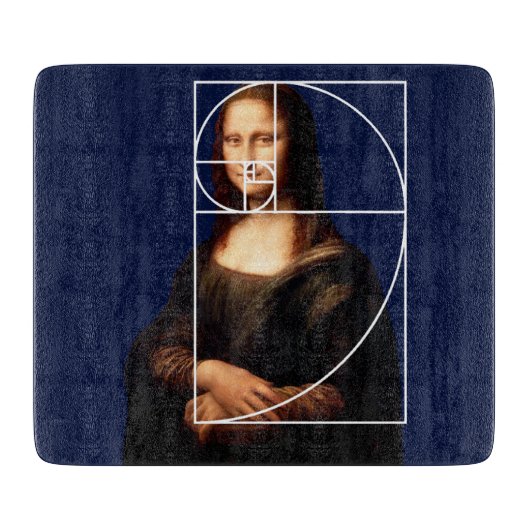 Leonardo da Vinci Mona Lisa Fibonacci sequentie Snijplank (Voorkant)