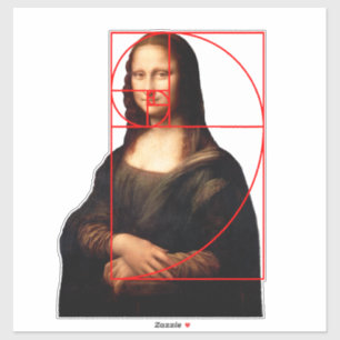 Leonardo da Vinci Mona Lisa Fibonacci sequentie Sticker