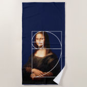 Leonardo da Vinci Mona Lisa Fibonacci sequentie Strandlaken (Voorkant)