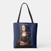 Leonardo da Vinci Mona Lisa Fibonacci sequentie Tote Bag (Achterkant)