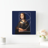 Leonardo da Vinci Mona Lisa Fibonacci sequentie Vierkante Klok (Huis)