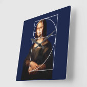 Leonardo da Vinci Mona Lisa Fibonacci sequentie Vierkante Klok (Hoek)