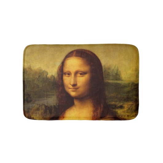 Leonardo Da Vinci Mona Lisa Fine Art Painting Badmat (Voorkant)