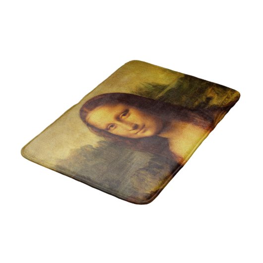 Leonardo Da Vinci Mona Lisa Fine Art Painting Badmat (Gekanteld)