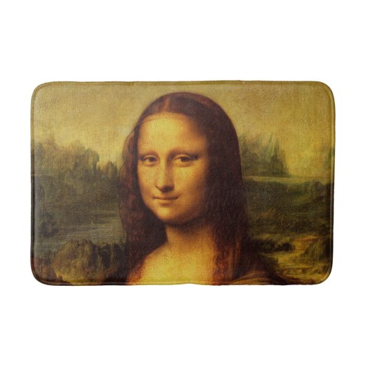 Leonardo Da Vinci Mona Lisa Fine Art Painting Badmat (Voorkant)