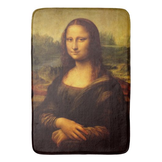 Leonardo Da Vinci Mona Lisa Fine Art Painting Badmat (Voorkant Verticaal)