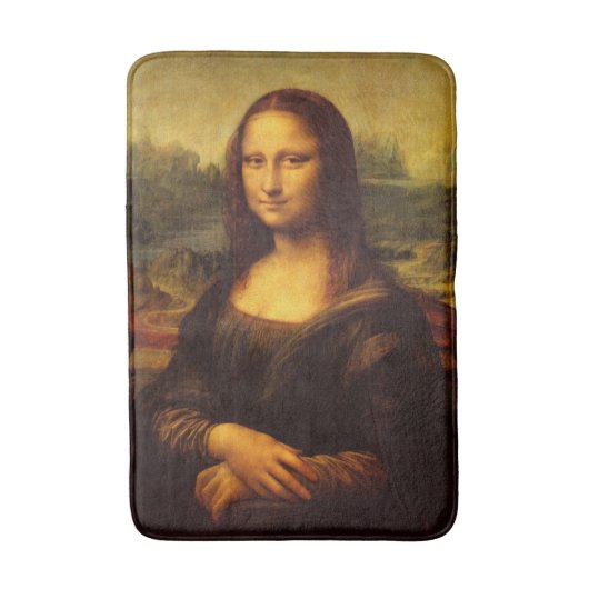 Leonardo Da Vinci Mona Lisa Fine Art Painting Badmat (Voorkant Verticaal)