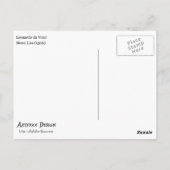 Leonardo Da Vinci Mona Lisa Fine Art Painting Briefkaart (Achterkant)