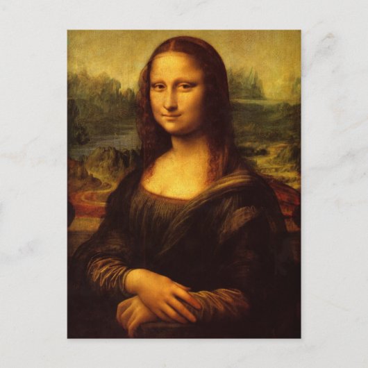 Leonardo Da Vinci Mona Lisa Fine Art Painting Briefkaart (Voorkant)