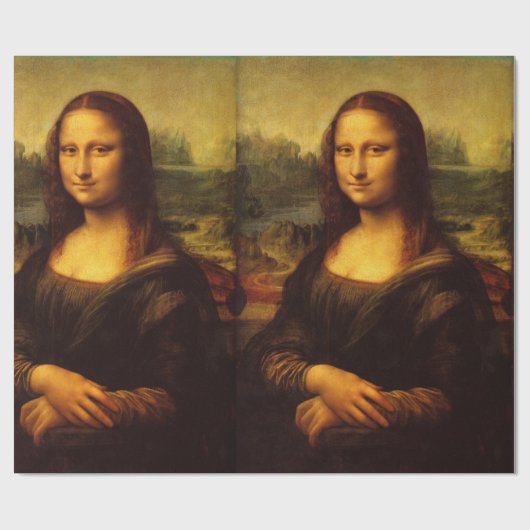 Leonardo Da Vinci Mona Lisa Fine Art Painting Cadeaupapier (Vlak)