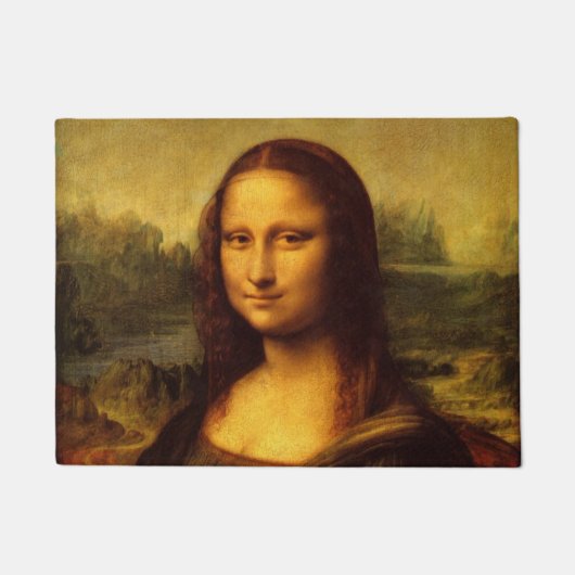 Leonardo Da Vinci Mona Lisa Fine Art Painting Deurmat (Voorkant)