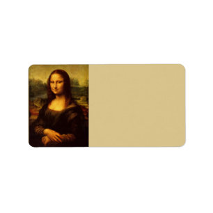 Leonardo Da Vinci Mona Lisa Fine Art Painting Etiket
