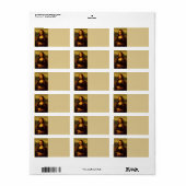 Leonardo Da Vinci Mona Lisa Fine Art Painting Etiket (Full Sheet)