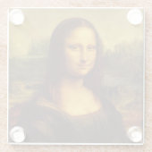 Leonardo Da Vinci Mona Lisa Fine Art Painting Glazen Onderzetter (Achterkant)