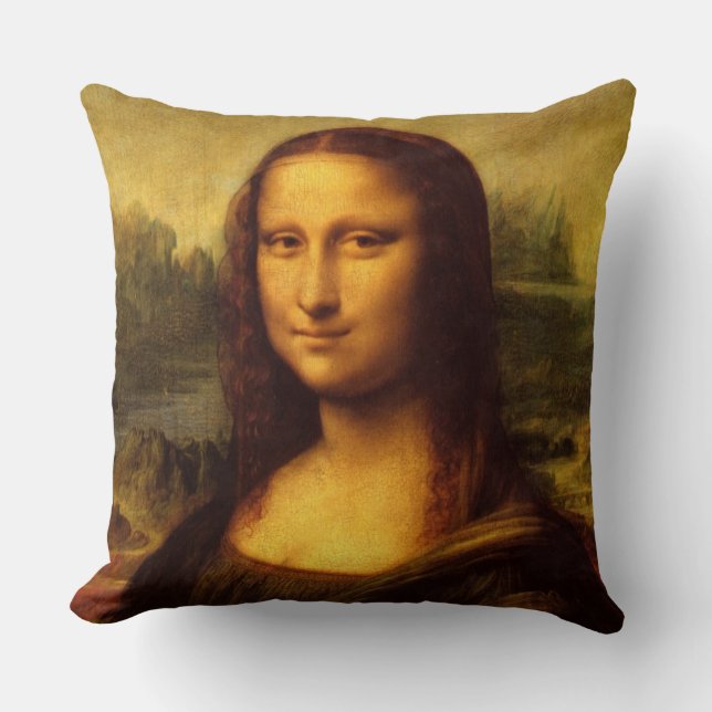 Leonardo Da Vinci Mona Lisa Fine Art Painting Kussen (Voorkant)