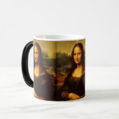 Leonardo Da Vinci Mona Lisa Fine Art Painting Magische Mok (Voorkant links)
